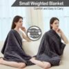 YUSRA Weighted Lap Blanket 4lb, Ultra Soft Small Weighted Blanket for Adults, Travel Weighted Blanket for Sleeping, Portable Crystal Velvet Weighted Throw Blanket for All Season, Dark Grey, 32" x 40" - Image 2