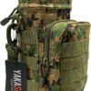 Tactical Molle Water Bottle Holder Pouch Hydration Carrier Bag Tactical EDC Water Bottle Carrier with Detachable Shoulder Strap for Hiking Camping Outdoor Sport Travel