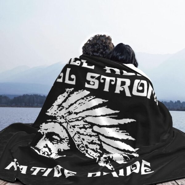 Native American Pride Fleece Blanket Super Soft Flannel Throw Blanket for Chair Sofa Couch Camping Travel 80"X60" Flannel Throw Blanket - Image 5