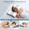 Cervical Neck Pillow Memory Foam Pillows for Neck Pain Relief, Ergonomic Pillow for Shoulder Pain, Contour Pillow for Sleeping, Orthopedic Bed Pillows Neck Support for Side Back Stomach Sleepers - Image 6