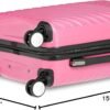 Amazon Basics Expandable Geometric Travel Luggage - 21.7-inch Suitcase With Four Spinner Wheels and Built-In TSA Lock, Pink - Image 5