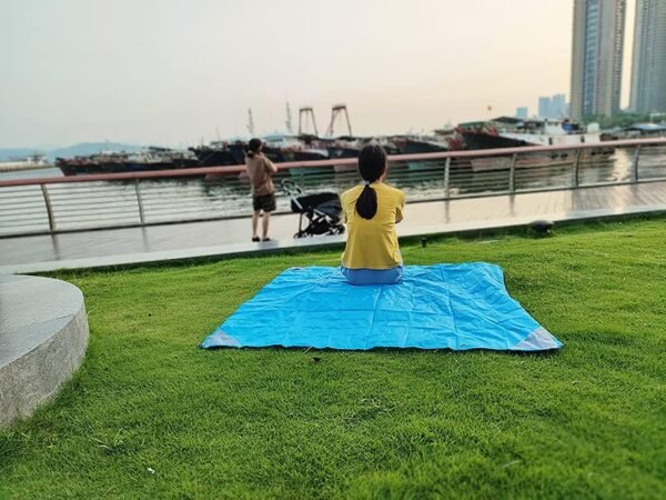Orga'Neat Pocket Blanket -Compact Picnic Blanket, Beach Blanket Sandproof, 55”x60” Packable Lightweight Fast Dry Small Tarp Mat for Hiking Concert Travel Festivals, Water-Resistant, Fit in Small Bag - Image 4