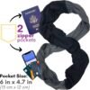 Travel Scarf 2 Hidden Zipper Pocket for Women, Infinity Loop Scarf with Double Zip Pockets, Neck Wrap, Dual Color - Image 2