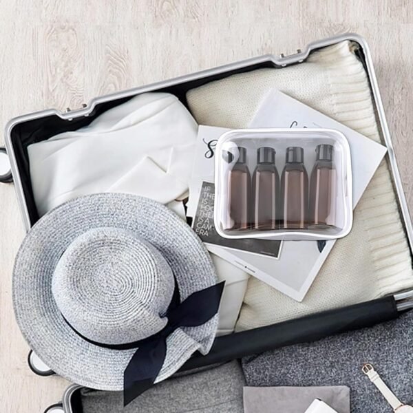 Cosywell Travel Shampoo Bottles 4pcs 3.4oz TSA Approved Travel Size Bottles for Toiletries Leak Proof Empty Lotion Containers with Flip Cap Small Plastic Squeeze Bottles - Image 6