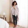 Berkshire Blanket Primalush™ Wearable Blanket, Cozy Loungewear Pocketed Plush Cape Wrap for Adults & Teens(Moonbeam, One Size 58"X64") - Image 2