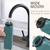 INNERNEED Collapsible Water Bottle, Reuseable BPA Free Silicone Foldable Water Bottles for Travel Gym Camping Hiking, 20.6 fl.oz, Portable, Food-Grade, Leak Proof (1 Pack, Dark Green) - Image 6