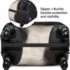 Kururi French Bulldog Print Suitcase Cover Personalized Travel Luggage Cover Trolley Case Cover Travel Luggage Protector Cover Suitable For Travel Business Trip Small - Image 4