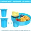 2PCS Kids Car Seat Snack Tray, Travel Tray for Kids Car Seat with Cup Holder, Toddlers Road Trip Essential Travel Snacks Food Plate Tray for Stroller and Safety Seats (Sky blue) - Image 5