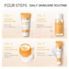 Vitamin C Travel Skincare Set for Teenage Girls, Skin Care Set Travel Kit 4 Pack, Face Routine Set for Women and Girls with Cleanser, Toner, Face Cream, Sunscreen SPF50 - Travel Essentials Gift Set - Image 3