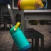 12oz Kids Water Bottle with Straw Lid | 100% Leak Proof | Insulated Stainless Steel Double Walled Thermos | BPA and Sweat free | Hot & Cold (Gray) - Image 6