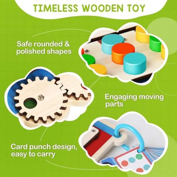 Color Matching Puzzle Toys, Travel Game for Kids Age 3 4 5 6 7 Years Old, Road Trip Essentials for Toddler, Airplane/ Car/ Camping Activity, Boys Girls Montessori Brain Teasers Game for Birthday Gifts - Image 7