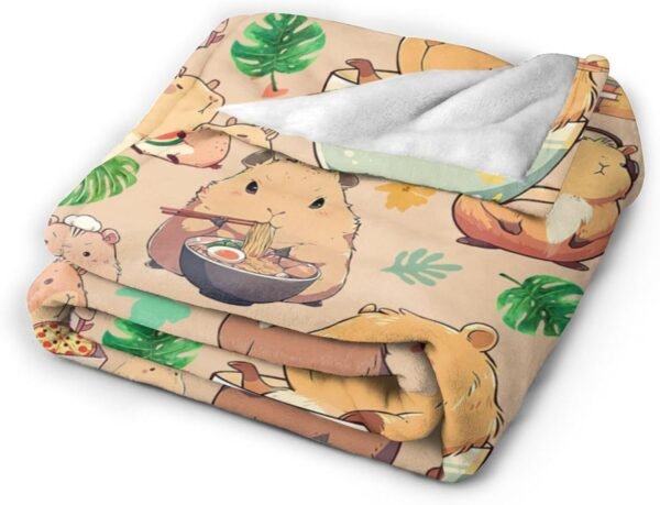 Capybara Gifts Blanket Bed Throw Blanket Soft Lightweight Cozy Warm Blankets for Kids Teens Men Women - Image 2