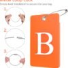 Gostwo 2 Pack Luggage Tags for Suitcases, 26 Initial Letter Travel Luggage Baggage Identification Labels ID Tag Fully Bendable Tags with Stainless Steel Loop (Orange) (Letter B) - Image 3