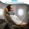 SFXULIX Travel Pillow,Travel Neck Pillow, Memory Foam Neck Pillow Airplane, 360°Travel Pillows for Airplanes, Airplane Pillow, Soft Airplane Neck Pillow Stowable U-Shaped Pillow (Gray) - Image 6