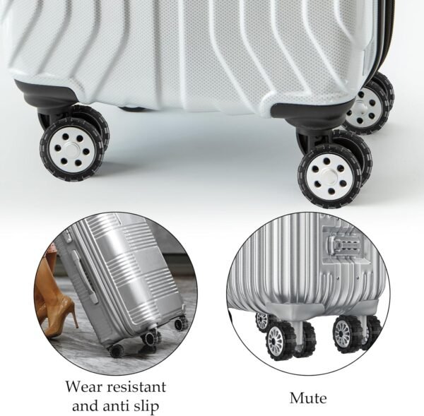 Lusofie 8 Pack Luggage Wheel Protectors Silicone Material Luggage Wheel Covers Suitcase Wheel Covers Suitable For Luggage Travel Suitcase Wheels Protection And Noise Reduction (Black) - Image 6