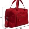 Vera Bradley Women's Cotton Weekender Travel Bag, Cardinal Red - Recycled Cotton, One Size - Image 6