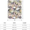 Flower Butterfly Sugar Skull Blanket Throw Blankets Soft Warm Fleece Blanket for Women Men for Gifts Travel Airplane Bed Couch Car 50"x40" - Image 4