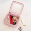 Aveniee Clear Makeup Bag Small, Mini Cosmetic Bags Travel Toiletry Bag, TSA Approved Clear Makeup Pouch with Zipper, Car Organizer Essentials for Women Men(Pink) - Image 3