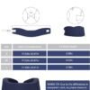 Neck Brace for Pain Relief & Sleep Apnea - 2024 Upgrade Washable Silicone Cervical Collar for Neck Pain and Support, Anti-Snoring Neck Brace for Sleeping (Dark Blue, 3.35 inch Height) - Image 5