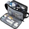 BAGSMART Toiletry Bag for Men, Canvas Travel Toiletry Organizer Dopp Kit Water-resistant Shaving Bag for Toiletries Accessories,Black-Medium - Image 2