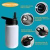 Monster Truck Kids Water Bottle for School with Straw Lid,12oz Stainless Steel Insulated Water Bottle for Boys & Girls,Leak Proof Lid with Handle & Touch Free Spout (A09) - Image 6