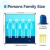 OCOOPA Beach Blanket, Extra Large Sandproof Waterproof, Picnic Mat, 8 Persons Family Size, Sand Free, Comfortable, Durable Parachute Nylon 210T, Lightweight, 4 Stakes&1 Travel Bag, S09 - Image 5