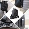 Travel Bag Gym Bag fanny pack 1L/34oz Bottle Holder With Strap,Magnets,USB port phone charge,Recycled polypropylene material - Waterproof Pouch Travel Bottles Crossbody Bag Small Sling Bag Duvcein. - Image 3