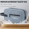 Travel Toiletry Bag for Men, Dopp Kit Water-resistant Shaving Bag for Toiletries Accessories, Hanging Travel Toiletry Organizer Storage Pouch for Travel Essentials, Grey - Image 4