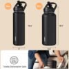 TOURIT 32 oz Insulated Water Bottle, Stainless Steel Water Bottles With Straw, Double Wall Vacuum Metal Thermos for Cold and Hot Drinks, Leak Proof BPA Free Water Flask for Sports and Travel, Pink - Image 6