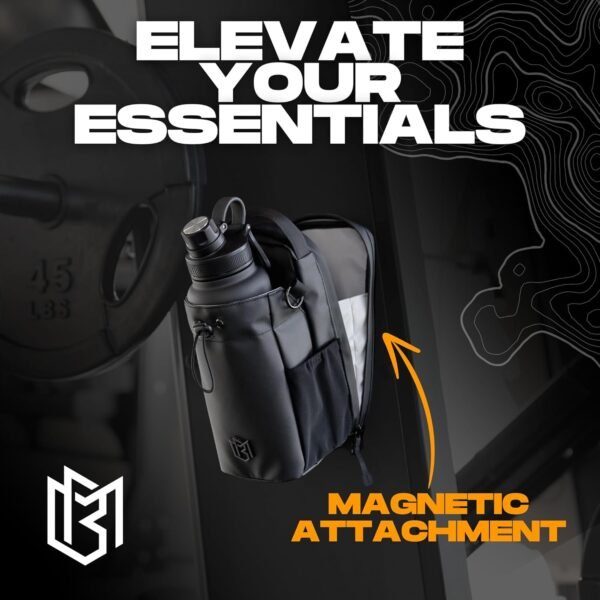 Magnetic Bottle Bag Sling Bag for Men and Women | Magnetic Gym Bag for Gym, Travel, Work, and Sports | Keep Your Items off the Dirty Gym Floor With Magnetic Attachment - Image 9