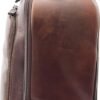 Wheeled Cabin Size Suitcase Real Brown Leather Luggage Travel Bag Trolley Carlos - Image 4