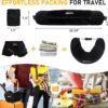 Travel Neck Pillow Stuffable with Clothes, Stuffable Neck Pillow for Travel, Packable Airplane Neck Pillow, Empty Luggage Travel Pillow Fillable Storage Bag, Soft Velvet Neck Pillow Case Cover - Image 7
