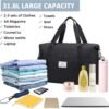 Gym bag for Women, Travel Duffel Bags with Trolley Sleeve, Weekender Overnight Bag, Carry on Tote Bag Dance Bag - Image 6