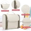 Travel Toiletry Bag for Large Capacity, Portable Hanging Cosmetic Bags, Travel Essentials Organizer, Hanging Makeup Case for Accessories, Cosmetics, Toiletries - Image 4