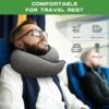 Travel Pillow, Neck Travel Pillow, Memory Foam Neck Travel Pillow, for Airplane Sleeping Neck Support,A Versatile and Exquisite Neck Pillow (Gray) - Image 5