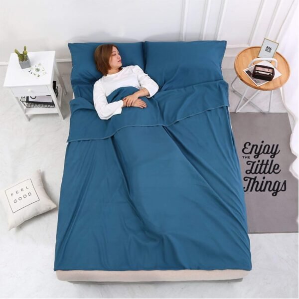 Sleeping Bag Liner, Lightweight Portable, Soft Travel and Camping Sheet, with Compact and Carry Bag, for Travel, Hotel - Image 9