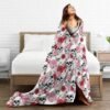 (Color Skulls) Print Fall Throw Blanket Personalized Soft Flannel Blanket for Bed Couch Sofa, Blanket for Lightweight Fuzzy Cozy Blankets for Travel Office Home 50"X40" - Image 5