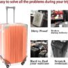 Clear PVC Luggage Cover Protectors 28 Inch Suitcase Cover for Suitcase TSA Approved 26-28Inch (25.98''H x 20.07''L x 12.40''W) - Image 5