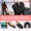 Stuffable Travel Pillow for Extra Luggage, Travel Neck Pillow Stuffable with Clothes, Stuffable Neck Pillow for Travel, Velvet Travel Neck Pillow Storage Bag, Fillable Luggage Pillow (Black) - Image 2