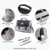 LOVEVOOK Laptop Bag for Women, 15.6 inch Large Capacity Computer Briefcase Sleeve Case, Messenger Shoulder Bag Office Business Work Purse Tote Bags for Women Travel Gifts, Black-grey - Image 5