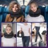 Travel Pillow Vac Compressed Memory Foam Neck Pillow Airplane,Comfortable,Neck Support,Machine Washable,Airplanes Travel Essentials Accessories for Office,Flight,Cars Breaks Sleeping(Black)… - Image 6