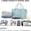 Travel Duffel Bag,Sports Tote Gym Bag,Shoulder Weekender Overnight Bag for Women - Image 2