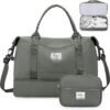 Weekender Bags for Women,Personal Item Travel Bag with Shoes Compartment,Overnight Travel Duffel Bag with Toiletry Bag