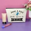 Sazuwu Travelers Gifts for Women Makeup Bag World Adventure International Traveler Gifts Travel Lovers Gift Ideas Cosmetic Bag Gifts for Travel Buddies Beach Girls Trip Travel Gifts - Image 4