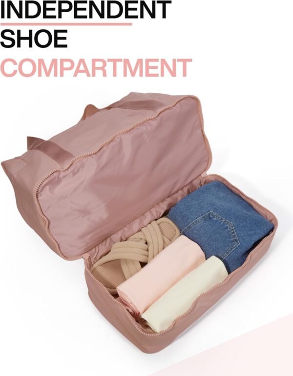 BAGSMART Weekender Bags for Women, Travel Duffel Bags with Shoe Compartment,Personal Item Travel Bag with Toiletry Bag - Image 4