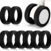 8PCs Luggage Wheel Covers, Silicone Wheel Protectors Replacement for Most 8-Spinner Wheels Travel Luggage or Office Chair Caster (Black, Silent)