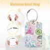 Set of 2 Luggage Tag for Suitcases Leather Travel Stamp Cruise Baggage Tags with Stainless Steel Loop Privacy Name ID Card Cover Travel Bag Labels Set for Women Men Kids Girls - Image 7