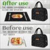 Cute Lunch Bag Women With Placemat and Water Bottle, Insulated Lunch Box for Women, Placemat Keep Clean and Hygienic Durable Leakproof Thermal High Capacity for Travel Picnic Insulated Lunch Bag - Image 3