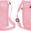 uxcell Water Bottle Holder with Adjustable Shoulder Straps Water Bottle Carrier Bag Mesh Crossbody Water Bottle Carrier with Pocket for Sports Hiking Walking Travel