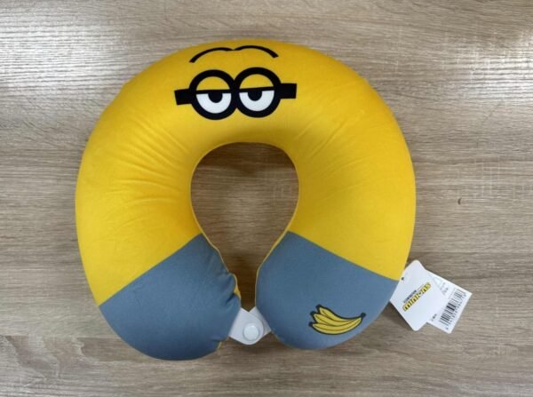 MINISO Minions Collection Travel Pillow-Creative Image Memory Foam Pillows,-Yellow Cute Portable Neck Pillow-Airplane Pillow is Suitable for Work, Rest, Home, Train, Car-Minion with Two Eyes